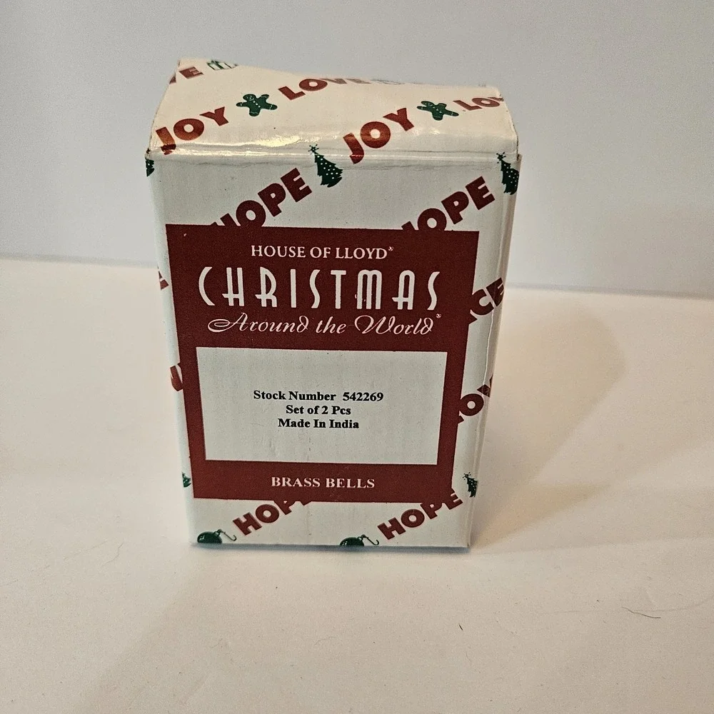 House of Lloyd Christmas Around the World Brass Bell Set Ornaments New In Box